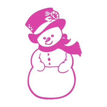 Samolepící dekorace Sněhulák 003 levá (16 - růžová) SAMOLEPKA NA AUTO, NÁLEPKA, FÓLIE, POLEP, TUNING, VLASTNÍ TEXT, TISK, AUTOSAMOLEPKY.cz, POLEPY, OBRÁZEK, LOGO, 3D STICKERS