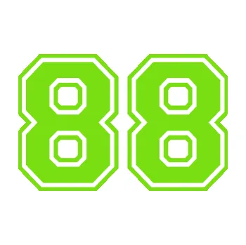 Polep vozidla Startovní číslo 88 typ 4 (04 - zelená kawasaki) SAMOLEPKA NA AUTO, NÁLEPKA, FÓLIE, POLEP, TUNING, VLASTNÍ TEXT, TISK, AUTOSAMOLEPKY.cz, POLEPY, OBRÁZEK, LOGO, 3D STICKERS