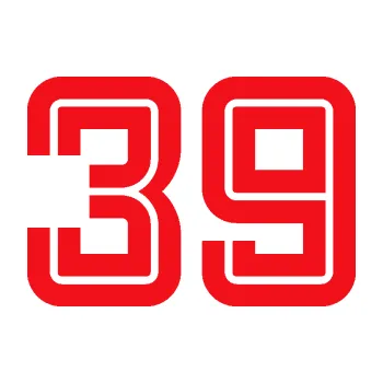 Polep vozidla Startovní číslo 39 typ 7 (10 - červená) SAMOLEPKA NA AUTO, NÁLEPKA, FÓLIE, POLEP, TUNING, VLASTNÍ TEXT, TISK, AUTOSAMOLEPKY.cz, POLEPY, OBRÁZEK, LOGO, 3D STICKERS