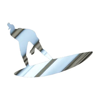 Polep vozidla SAMOLEPKA NA AUTO Surfař 001 pravá (80 - chrom fólie stříbrná zrcadlová) NÁLEPKA, FÓLIE, POLEP, TUNING, VLASTNÍ TEXT, TISK, AUTOSAMOLEPKY.cz, POLEPY, OBRÁZEK, LOGO, SAMOLEPKY