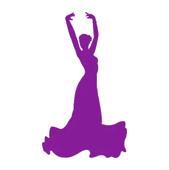 Samolepicí dekorace na vozidlo Tanec 006 pravá tanečnice flamenca (14 - fialová) SAMOLEPKA NA AUTO, NÁLEPKA, FÓLIE, POLEP, TUNING, VLASTNÍ TEXT, TISK, AUTOSAMOLEPKY.cz, POLEPY, OBRÁZEK, LOGO, 3D STICKERS
