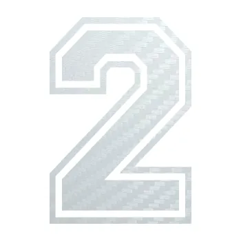 Polep vozidla SAMOLEPKA Startovní číslo 2 typ 4 (51 - 3D karbon bílý) NA AUTO, NÁLEPKA, FÓLIE, POLEP, TUNING, VLASTNÍ TEXT, TISK, AUTOSAMOLEPKY.cz, POLEPY, OBRÁZEK, LOGO, SAMOLEPKY