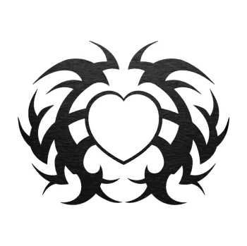 Polep vozidla Tetování 121 srdce (63 - škrábaný kov černý) SAMOLEPKA NA AUTO, NÁLEPKA, FÓLIE, POLEP, TUNING, VLASTNÍ TEXT, TISK, AUTOSAMOLEPKY.cz, POLEPY, OBRÁZEK, LOGO, 3D STICKERS