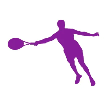 Polep vozidla SAMOLEPKA Tenista 009 levá (14 - fialová) NA AUTO, NÁLEPKA, FÓLIE, POLEP, TUNING, VLASTNÍ TEXT, TISK, AUTOSAMOLEPKY.cz, POLEPY, OBRÁZEK, LOGO, SAMOLEPKY