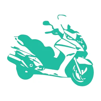 Samolepící dekorace Skůtr pravá (25 - tyrkysová) SAMOLEPKA NA AUTO, NÁLEPKA, FÓLIE, POLEP, TUNING, VLASTNÍ TEXT, TISK, AUTOSAMOLEPKY.cz, POLEPY, OBRÁZEK, LOGO, 3D STICKERS