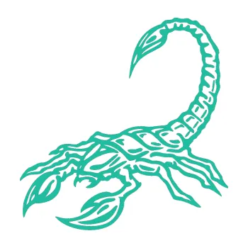 Polep vozidla Štír 021 levá (25 - tyrkysová) SAMOLEPKA NA AUTO, NÁLEPKA, FÓLIE, POLEP, TUNING, VLASTNÍ TEXT, TISK, AUTOSAMOLEPKY.cz, POLEPY, OBRÁZEK, LOGO, 3D STICKERS