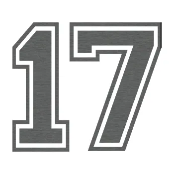 Polep vozidla Startovní číslo 17 typ 4 (62 - škrábaný titan) SAMOLEPKA NA AUTO, NÁLEPKA, FÓLIE, POLEP, TUNING, VLASTNÍ TEXT, TISK, AUTOSAMOLEPKY.cz, POLEPY, OBRÁZEK, LOGO, 3D STICKERS