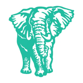 Samolepící dekorace Slon 027 levá (25 - tyrkysová) SAMOLEPKA NA AUTO, NÁLEPKA, FÓLIE, POLEP, TUNING, VLASTNÍ TEXT, TISK, AUTOSAMOLEPKY.cz, POLEPY, OBRÁZEK, LOGO, 3D STICKERS