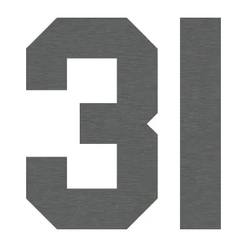 Polep vozidla Startovní číslo 31 (62 - škrábaný titan) SAMOLEPKA NA AUTO, NÁLEPKA, FÓLIE, POLEP, TUNING, VLASTNÍ TEXT, TISK, AUTOSAMOLEPKY.cz, POLEPY, OBRÁZEK, LOGO, 3D STICKERS