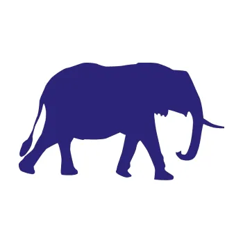 Samolepící dekorace Slon 014 pravá (22 - střední modrá) SAMOLEPKA NA AUTO, NÁLEPKA, FÓLIE, POLEP, TUNING, VLASTNÍ TEXT, TISK, AUTOSAMOLEPKY.cz, POLEPY, OBRÁZEK, LOGO, 3D STICKERS