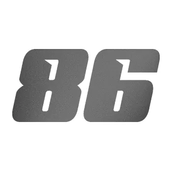 Polep vozidla SAMOLEPKA Startovní číslo 86 typ 6 (41 - grafitová metalíza) NA AUTO, NÁLEPKA, FÓLIE, POLEP, TUNING, VLASTNÍ TEXT, TISK, AUTOSAMOLEPKY.cz, POLEPY, OBRÁZEK, LOGO, SAMOLEPKY