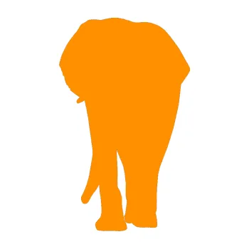 Samolepící dekorace Slon 008 levá (06 - oranžová) SAMOLEPKA NA AUTO, NÁLEPKA, FÓLIE, POLEP, TUNING, VLASTNÍ TEXT, TISK, AUTOSAMOLEPKY.cz, POLEPY, OBRÁZEK, LOGO, 3D STICKERS