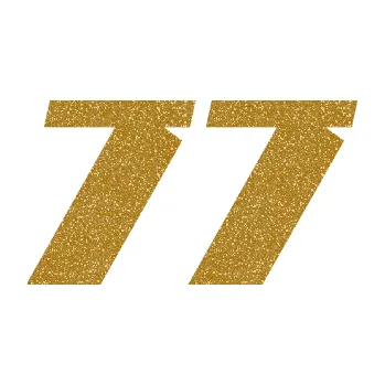 Polep vozidla Startovní číslo 77 typ 6 (92 - Ultra Metalic zlatá) SAMOLEPKA NA AUTO, NÁLEPKA, FÓLIE, POLEP, TUNING, VLASTNÍ TEXT, TISK, AUTOSAMOLEPKY.cz, POLEPY, OBRÁZEK, LOGO, 3D STICKERS