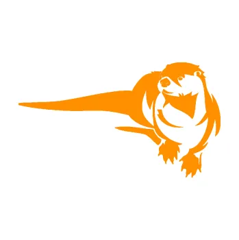 Samolepící dekorace Vydra 001 levá (06 - oranžová) SAMOLEPKA NA AUTO, NÁLEPKA, FÓLIE, POLEP, TUNING, VLASTNÍ TEXT, TISK, AUTOSAMOLEPKY.cz, POLEPY, OBRÁZEK, LOGO, 3D STICKERS