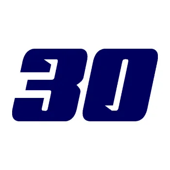 Polep vozidla Startovní číslo 30 typ 6 (23 - tmavě modrá) SAMOLEPKA NA AUTO, NÁLEPKA, FÓLIE, POLEP, TUNING, VLASTNÍ TEXT, TISK, AUTOSAMOLEPKY.cz, POLEPY, OBRÁZEK, LOGO, 3D STICKERS