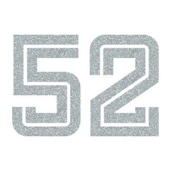 Polep vozidla Startovní číslo 52 typ 7 (91 - Ultra Metalic stříbrná metalíza) SAMOLEPKA NA AUTO, NÁLEPKA, FÓLIE, POLEP, TUNING, VLASTNÍ TEXT, TISK, AUTOSAMOLEPKY.cz, POLEPY, OBRÁZEK, LOGO, 3D STICKERS