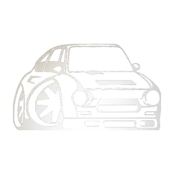 Polep vozidla SAMOLEPKA Škoda 110r karikatura pravá (82 - odrazková reflexní bílá) NA AUTO, NÁLEPKA, FÓLIE, POLEP, TUNING, VLASTNÍ TEXT, TISK, AUTOSAMOLEPKY.cz, POLEPY, OBRÁZEK, LOGO, SAMOLEPKY