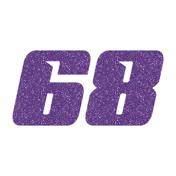 Polep vozidla SAMOLEPKA Startovní číslo 68 typ 6 (87 - Ultra Metalic fialová) NA AUTO, NÁLEPKA, FÓLIE, POLEP, TUNING, VLASTNÍ TEXT, TISK, AUTOSAMOLEPKY.cz, POLEPY, OBRÁZEK, LOGO, SAMOLEPKY