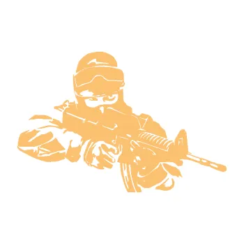 Samolepící dekorace SAMOLEPKA Voják 009 pravá (08 - béžová) NA AUTO, NÁLEPKA, FÓLIE, POLEP, TUNING, VLASTNÍ TEXT, TISK, AUTOSAMOLEPKY.cz, POLEPY, OBRÁZEK, LOGO, SAMOLEPKY