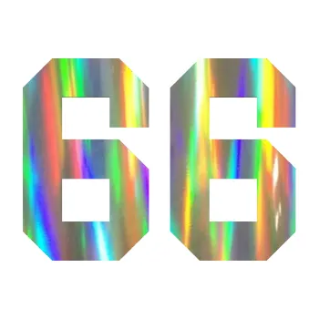 Polep vozidla Startovní číslo 66 (93 - Holografická) SAMOLEPKA NA AUTO, NÁLEPKA, FÓLIE, POLEP, TUNING, VLASTNÍ TEXT, TISK, AUTOSAMOLEPKY.cz, POLEPY, OBRÁZEK, LOGO, 3D STICKERS