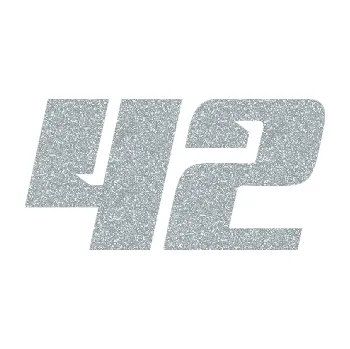 Polep vozidla Startovní číslo 42 typ 6 (91 - Ultra Metalic stříbrná metalíza) SAMOLEPKA NA AUTO, NÁLEPKA, FÓLIE, POLEP, TUNING, VLASTNÍ TEXT, TISK, AUTOSAMOLEPKY.cz, POLEPY, OBRÁZEK, LOGO, 3D STICKERS