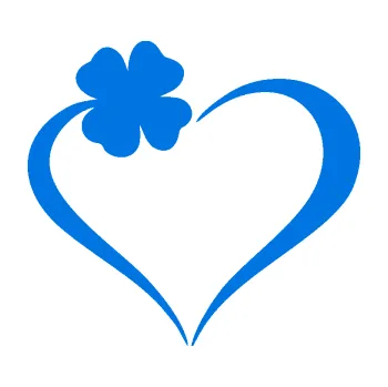 Samolepící dekorace Srdíčko 020 levá se čtyřlístkem (11 - modrá oceán) SAMOLEPKA NA AUTO, NÁLEPKA, FÓLIE, POLEP, TUNING, VLASTNÍ TEXT, TISK, AUTOSAMOLEPKY.cz, POLEPY, OBRÁZEK, LOGO, 3D STICKERS