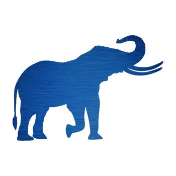 Samolepící dekorace SAMOLEPKA Slon 003 pravá (65 - škrábaný kov modrý) NA AUTO, NÁLEPKA, FÓLIE, POLEP, TUNING, VLASTNÍ TEXT, TISK, AUTOSAMOLEPKY.cz, POLEPY, OBRÁZEK, LOGO, SAMOLEPKY