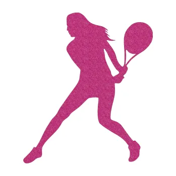 Polep vozidla Tenistka 002 levá (90 - Ultra Metalic růžová) SAMOLEPKA NA AUTO, NÁLEPKA, FÓLIE, POLEP, TUNING, VLASTNÍ TEXT, TISK, AUTOSAMOLEPKY.cz, POLEPY, OBRÁZEK, LOGO, 3D STICKERS