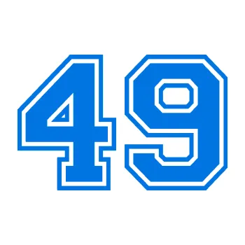 Polep vozidla Startovní číslo 49 typ 4 (11 - modrá oceán) SAMOLEPKA NA AUTO, NÁLEPKA, FÓLIE, POLEP, TUNING, VLASTNÍ TEXT, TISK, AUTOSAMOLEPKY.cz, POLEPY, OBRÁZEK, LOGO, 3D STICKERS