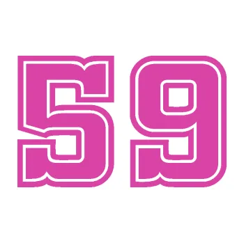 Polep vozidla Startovní číslo 59 typ 5 (16 - růžová) SAMOLEPKA NA AUTO, NÁLEPKA, FÓLIE, POLEP, TUNING, VLASTNÍ TEXT, TISK, AUTOSAMOLEPKY.cz, POLEPY, OBRÁZEK, LOGO, 3D STICKERS