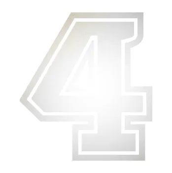 Polep vozidla SAMOLEPKA Startovní číslo 4 typ 5 (82 - odrazková reflexní bílá) NA AUTO, NÁLEPKA, FÓLIE, POLEP, TUNING, VLASTNÍ TEXT, TISK, AUTOSAMOLEPKY.cz, POLEPY, OBRÁZEK, LOGO, SAMOLEPKY