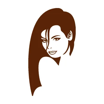 Samolepící dekorace SAMOLEPKA Žena tvář 002 levá (15 - hnědá) NA AUTO, NÁLEPKA, FÓLIE, POLEP, TUNING, VLASTNÍ TEXT, TISK, AUTOSAMOLEPKY.cz, POLEPY, OBRÁZEK, LOGO, SAMOLEPKY