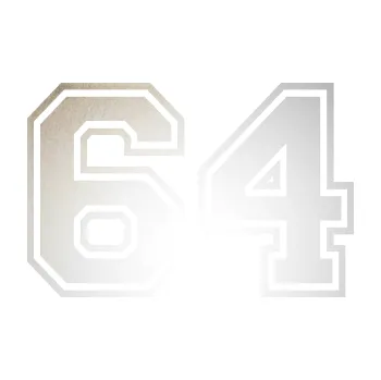 Polep vozidla SAMOLEPKA Startovní číslo 64 typ 4 (82 - odrazková reflexní bílá) NA AUTO, NÁLEPKA, FÓLIE, POLEP, TUNING, VLASTNÍ TEXT, TISK, AUTOSAMOLEPKY.cz, POLEPY, OBRÁZEK, LOGO, SAMOLEPKY