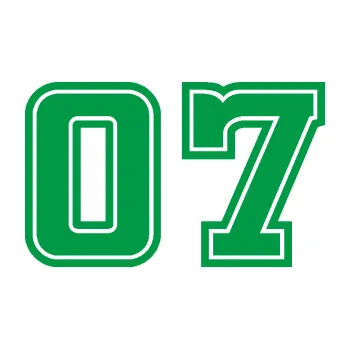 Polep vozidla Startovní číslo 07 typ 5 (12 - zelená) SAMOLEPKA NA AUTO, NÁLEPKA, FÓLIE, POLEP, TUNING, VLASTNÍ TEXT, TISK, AUTOSAMOLEPKY.cz, POLEPY, OBRÁZEK, LOGO, 3D STICKERS