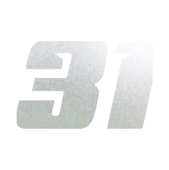 Polep vozidla Startovní číslo 31 typ 6 (60 - pískované sklo) SAMOLEPKA NA AUTO, NÁLEPKA, FÓLIE, POLEP, TUNING, VLASTNÍ TEXT, TISK, AUTOSAMOLEPKY.cz, POLEPY, OBRÁZEK, LOGO, 3D STICKERS