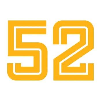 Polep vozidla Startovní číslo 52 typ 7 (21 - světle oranžová) SAMOLEPKA NA AUTO, NÁLEPKA, FÓLIE, POLEP, TUNING, VLASTNÍ TEXT, TISK, AUTOSAMOLEPKY.cz, POLEPY, OBRÁZEK, LOGO, 3D STICKERS