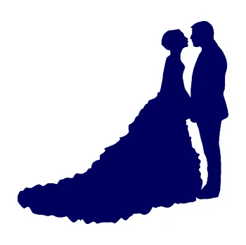 Samolepící dekorace Svatba 002 pravá (23 - tmavě modrá) SAMOLEPKA NA AUTO, NÁLEPKA, FÓLIE, POLEP, TUNING, VLASTNÍ TEXT, TISK, AUTOSAMOLEPKY.cz, POLEPY, OBRÁZEK, LOGO, 3D STICKERS