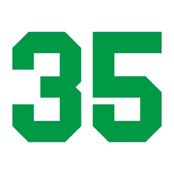 Polep vozidla Startovní číslo 35 (12 - zelená) SAMOLEPKA NA AUTO, NÁLEPKA, FÓLIE, POLEP, TUNING, VLASTNÍ TEXT, TISK, AUTOSAMOLEPKY.cz, POLEPY, OBRÁZEK, LOGO, 3D STICKERS