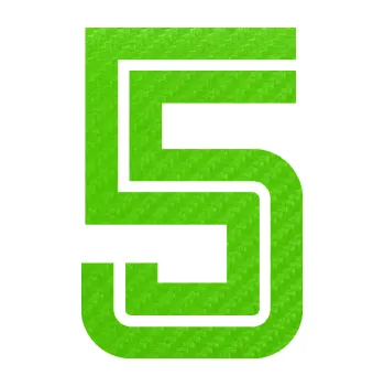 Polep vozidla Startovní číslo 5 typ 7 (58 - 3D karbon zelený kawasaki) SAMOLEPKA NA AUTO, NÁLEPKA, FÓLIE, POLEP, TUNING, VLASTNÍ TEXT, TISK, AUTOSAMOLEPKY.cz, POLEPY, OBRÁZEK, LOGO, 3D STICKERS