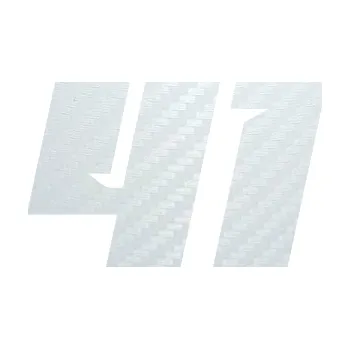 Polep vozidla Startovní číslo 41 typ 6 (51 - 3D karbon bílý) SAMOLEPKA NA AUTO, NÁLEPKA, FÓLIE, POLEP, TUNING, VLASTNÍ TEXT, TISK, AUTOSAMOLEPKY.cz, POLEPY, OBRÁZEK, LOGO, 3D STICKERS