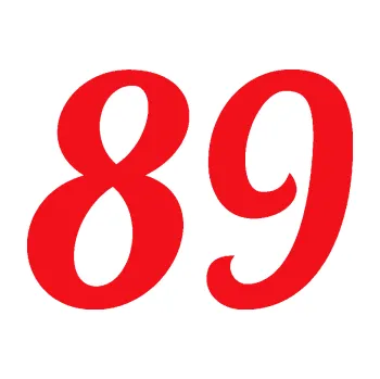 Polep vozidla SAMOLEPKA Startovní číslo 89 typ 3 (10 - červená) NA AUTO, NÁLEPKA, FÓLIE, POLEP, TUNING, VLASTNÍ TEXT, TISK, AUTOSAMOLEPKY.cz, POLEPY, OBRÁZEK, LOGO, SAMOLEPKY