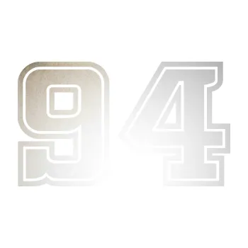 Polep vozidla SAMOLEPKA Startovní číslo 94 typ 5 (82 - odrazková reflexní bílá) NA AUTO, NÁLEPKA, FÓLIE, POLEP, TUNING, VLASTNÍ TEXT, TISK, AUTOSAMOLEPKY.cz, POLEPY, OBRÁZEK, LOGO, SAMOLEPKY