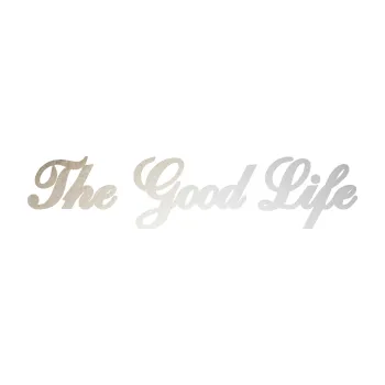 Polep vozidla SAMOLEPKA The Good Life nápis (82 - odrazková reflexní bílá) NA AUTO, NÁLEPKA, FÓLIE, POLEP, TUNING, VLASTNÍ TEXT, TISK, AUTOSAMOLEPKY.cz, POLEPY, OBRÁZEK, LOGO, SAMOLEPKY
