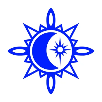 Polep vozidla Tetování 161 měsíc a slunce (19 - modrá dynamic) SAMOLEPKA NA AUTO, NÁLEPKA, FÓLIE, POLEP, TUNING, VLASTNÍ TEXT, TISK, AUTOSAMOLEPKY.cz, POLEPY, OBRÁZEK, LOGO, 3D STICKERS