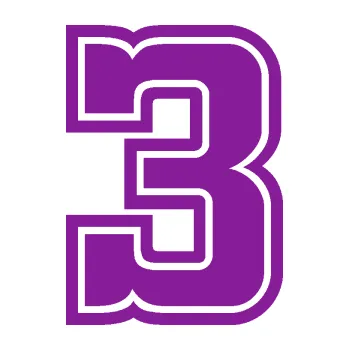 Polep vozidla SAMOLEPKA Startovní číslo 3 typ 5 (14 - fialová) NA AUTO, NÁLEPKA, FÓLIE, POLEP, TUNING, VLASTNÍ TEXT, TISK, AUTOSAMOLEPKY.cz, POLEPY, OBRÁZEK, LOGO, SAMOLEPKY