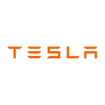 Samolepicí dekorace na vozidlo Tesla - nápis (73 - Fluorescentní oranžová) SAMOLEPKA NA AUTO, NÁLEPKA, FÓLIE, POLEP, TUNING, VLASTNÍ TEXT, TISK, AUTOSAMOLEPKY.cz, POLEPY, OBRÁZEK, LOGO, 3D STICKERS