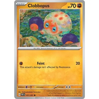 Karetní hra Clobbopus 051/091- Paldean Fates Typ karty: Reverse Holo