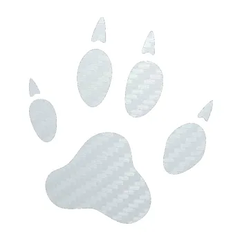 Samolepící dekorace Tlapka 004 pravá (51 - 3D karbon bílý) SAMOLEPKA NA AUTO, NÁLEPKA, FÓLIE, POLEP, TUNING, VLASTNÍ TEXT, TISK, AUTOSAMOLEPKY.cz, POLEPY, OBRÁZEK, LOGO, 3D STICKERS