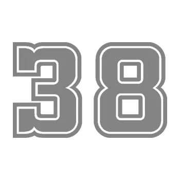 Polep vozidla Startovní číslo 38 typ 5 (17 - šedá) SAMOLEPKA NA AUTO, NÁLEPKA, FÓLIE, POLEP, TUNING, VLASTNÍ TEXT, TISK, AUTOSAMOLEPKY.cz, POLEPY, OBRÁZEK, LOGO, 3D STICKERS