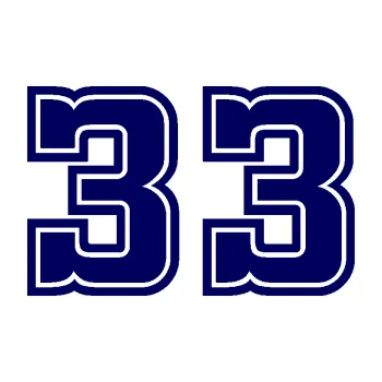 Polep vozidla Startovní číslo 33 typ 5 (23 - tmavě modrá) SAMOLEPKA NA AUTO, NÁLEPKA, FÓLIE, POLEP, TUNING, VLASTNÍ TEXT, TISK, AUTOSAMOLEPKY.cz, POLEPY, OBRÁZEK, LOGO, 3D STICKERS